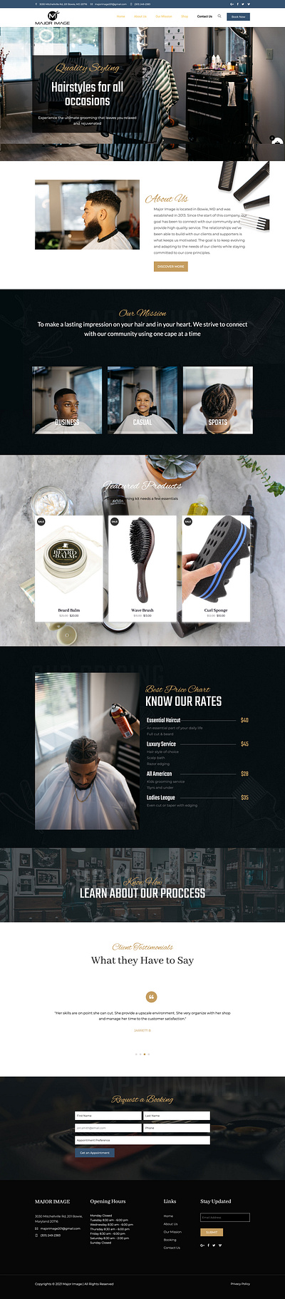Major Image graphic design landing page web design webiste