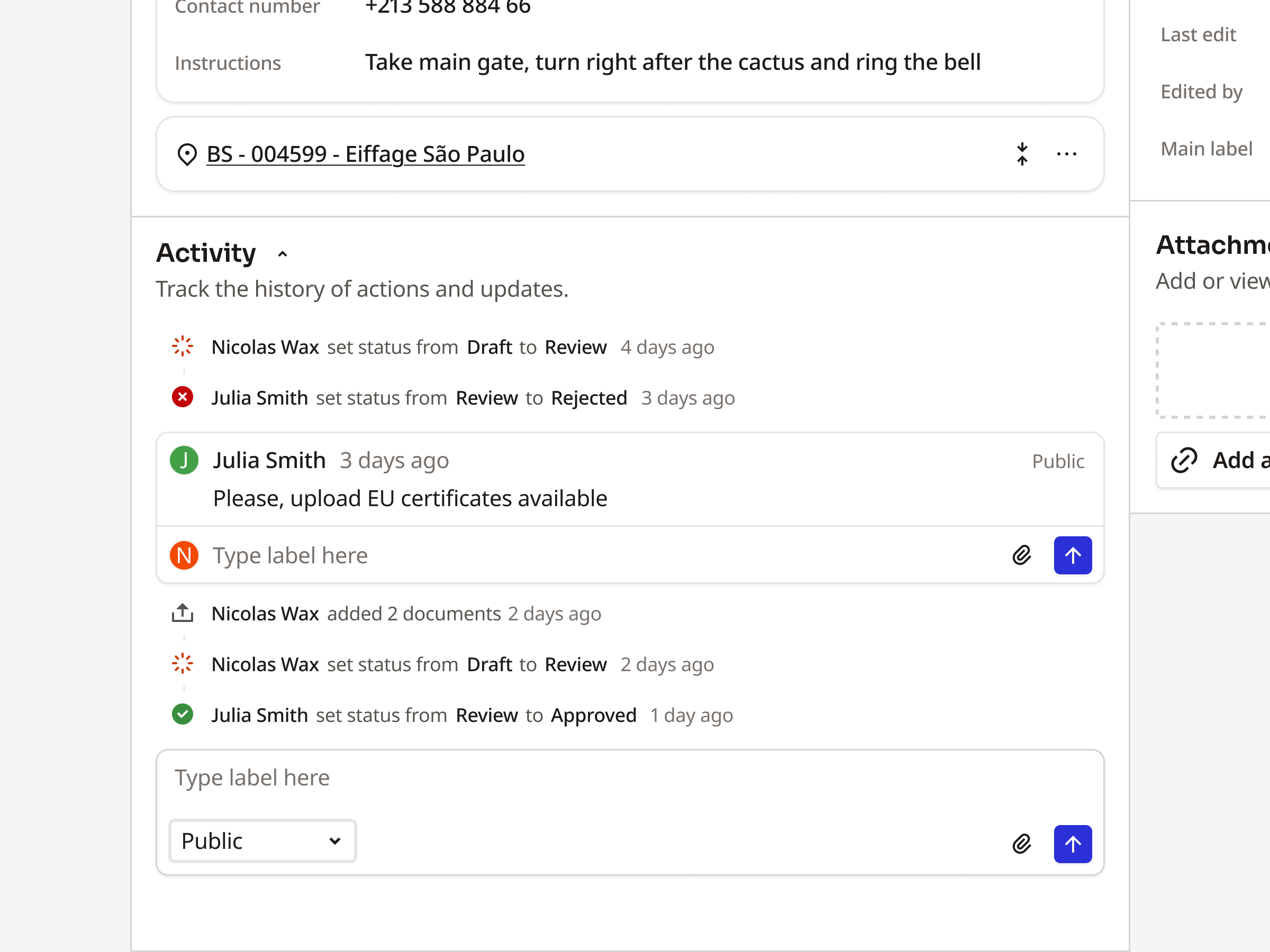 Example of Activity Feed
