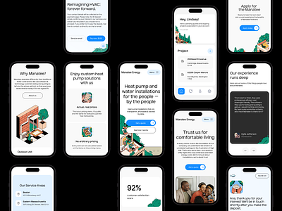 Mobile Web App Design for Manatee Energy branding design design studio graphic design illustration interaction interface landing landing page mobile mobile app design ui ux web design website design website development