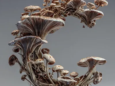 AI Textures & Mouvment ai animation midjourney nature organic typography