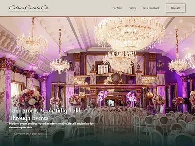 Citrus Events Co — Premium Website for Wedding & Event Studio branding design event website figma framer framer developer graphic design illustration logo marketing website ui wedding website