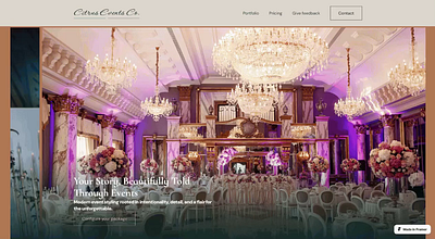 Citrus Events Co — Premium Website for Wedding & Event Studio branding design event website figma framer framer developer graphic design illustration logo marketing website ui wedding website