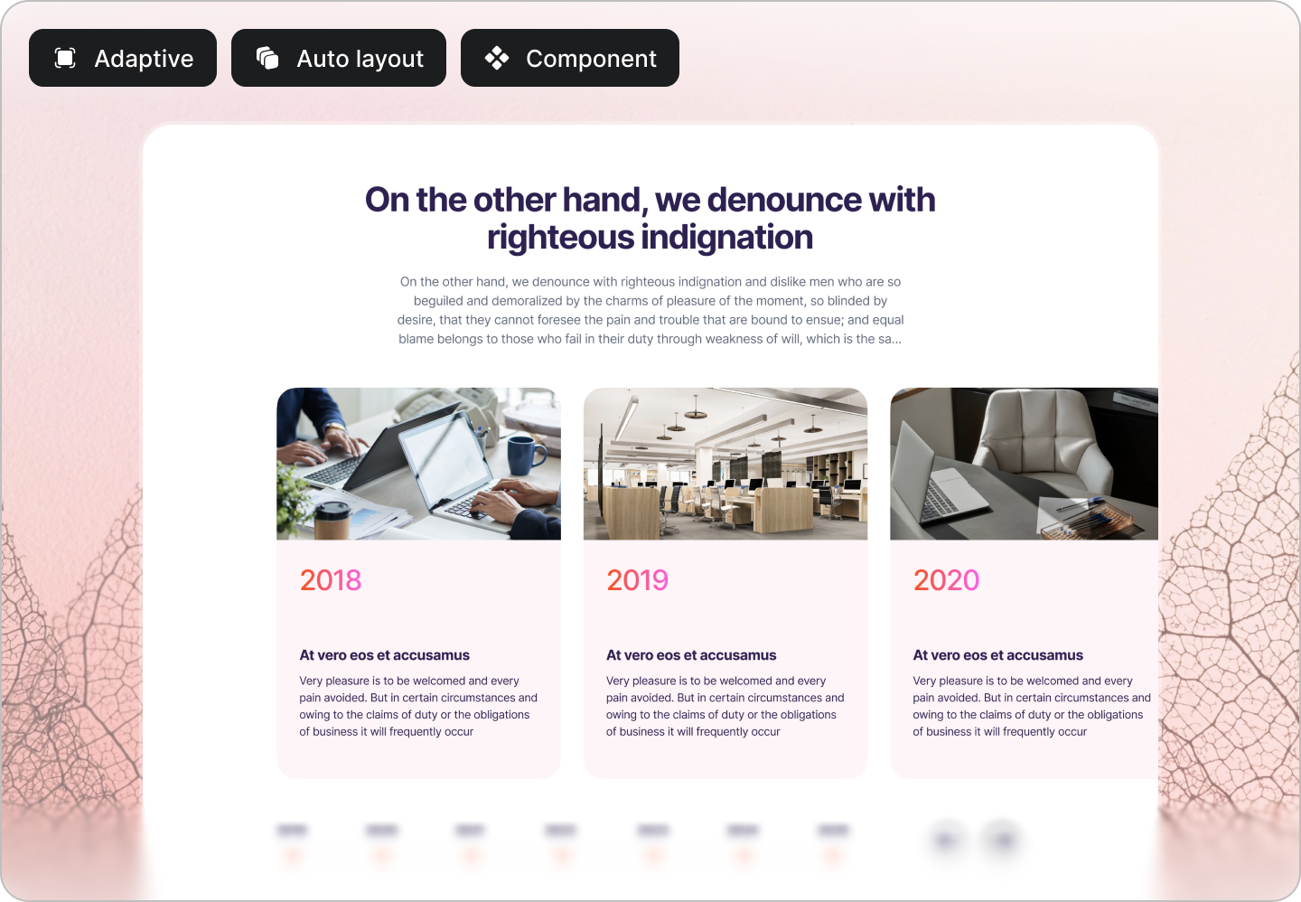 Road map Section adaptive components figma figma design responsive road map section step ui uiblockify