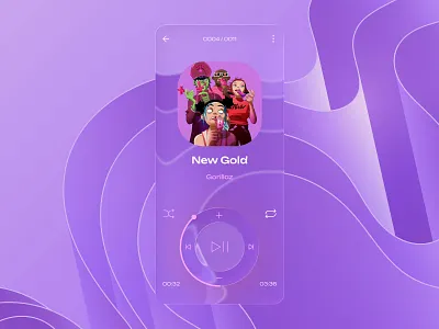 Liquid Glass - Audio Player Concept app audio concept design figma glass ios liquid liquid glass mobile mp3 music player ui uiux