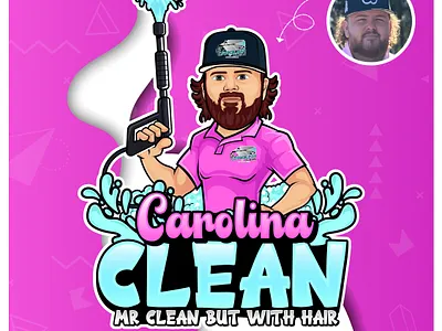 Carolina Clean Pressure Washing Logo Design - Cartoon LogoX carolina clean carolina clean cartoon logo carolina clean logo cartoon logox cartoon pressure washing logo cartoonlogox cleaning business logo cleaning business logo portrait cleaning company logo cleaning man logo cleaning mascot logo cleaning services cartoon logo custom cartoon logo house cleaning cartoon logo power wash house logo pressure washing logo design texas