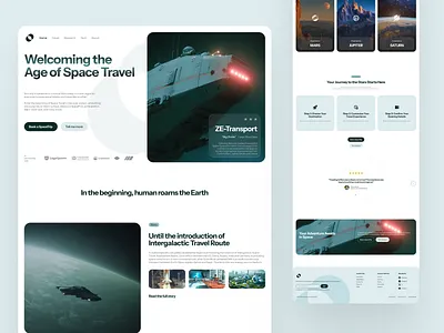 space travel agency landing page website design agency agent block branding clean design figma framer graphic design image landing page layout light seamless space travel ui ux web website