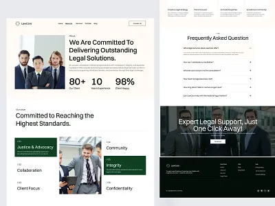 LawCare - Lawyer Service Website - About Us Page about about us barkahlabs clean design dribbble framer graphic design landing page law law website lawyer lawyer about page lawyer web ui web web design webflow website website design