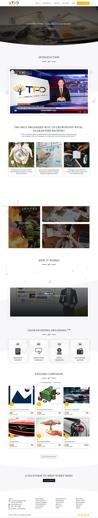TPO3 graphic design landing page web design website