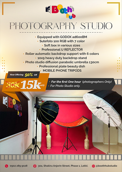 Flyer Design clean flyer graphic design pamphlet photography studio