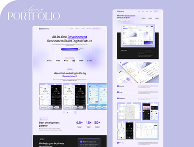 Agency Portfolio Website Design agency agency portfoilo agency website app design landing page software agency ui ui design ux ux design web design website design