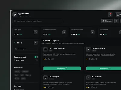 Discover Web3 AI Agents aiagents blockchaindesign cryptodashboard cryptoux decentralizedai defiautomation uxui web design web3