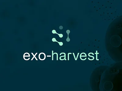 Exo-Harvest Brand Logo 1 bio biology brand brand identity branding clean dark graphic design green logo mint science simple tech visual identity