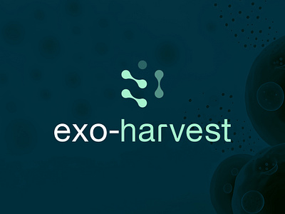 Exo-Harvest Brand Logo 1 bio biology brand brand identity branding clean dark graphic design green logo mint science simple tech visual identity