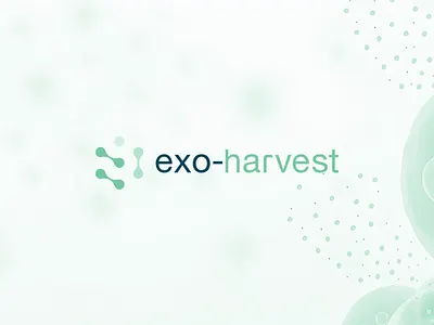 Exo-Harvest Brand Logo 2 bio biology brand brand identity branding clean dark graphic design green logo mint science simple tech visual identity
