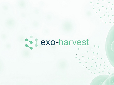 Exo-Harvest Brand Logo 2 bio biology brand brand identity branding clean dark graphic design green logo mint science simple tech visual identity