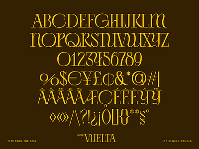 Font In Progress: AM Vuelta alphabet contrast display elegant font high end lettering luxury serif type typography