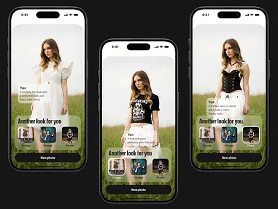 AI Outfits app design design30club graphic design illustration mobile app ui ux