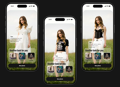 AI Outfits app design design30club graphic design illustration mobile app ui ux