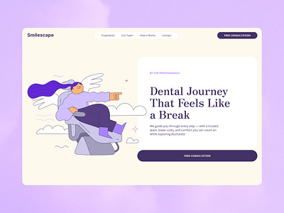 Branding and Web Design ✦ Dental Tourism branding business illustrations dental dentist design digital art editorial illustration graphic design landing page no code stomatology ui ui illustration uiux web design