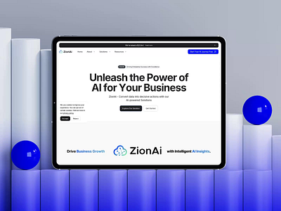 Website Design & Branding for Zion AI 3d 3d animation animation brand designer brand guidelines brand identity brandbook branding design logo logo design motion graphics ui ux ux design uxui web web design website website design