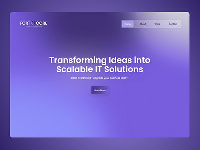 FortXcore Hero Ideas graphic design hero it ui uiux website