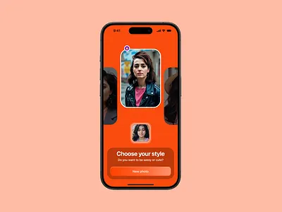 AI Outfits app design mobile app ui ux