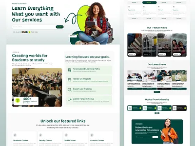 University Website Design trendingui ui