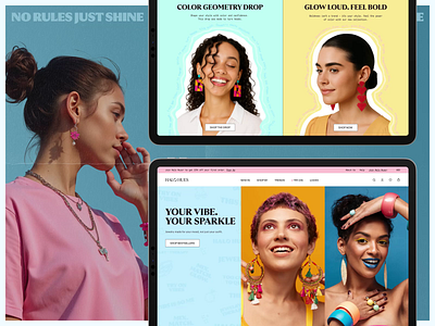 Halo Hues – Ecommerce Jewelry Website Design beauty website earrings ecommerce ecommerce dashboard ecommerce product ecommerce shop ecommerce ui ecommerce website design gen z jewellery landing page jewelry branding jewelry ecommerce jewelry website jewelry website templates mobile shop modern necklace online shop shop ui shopping website webshop