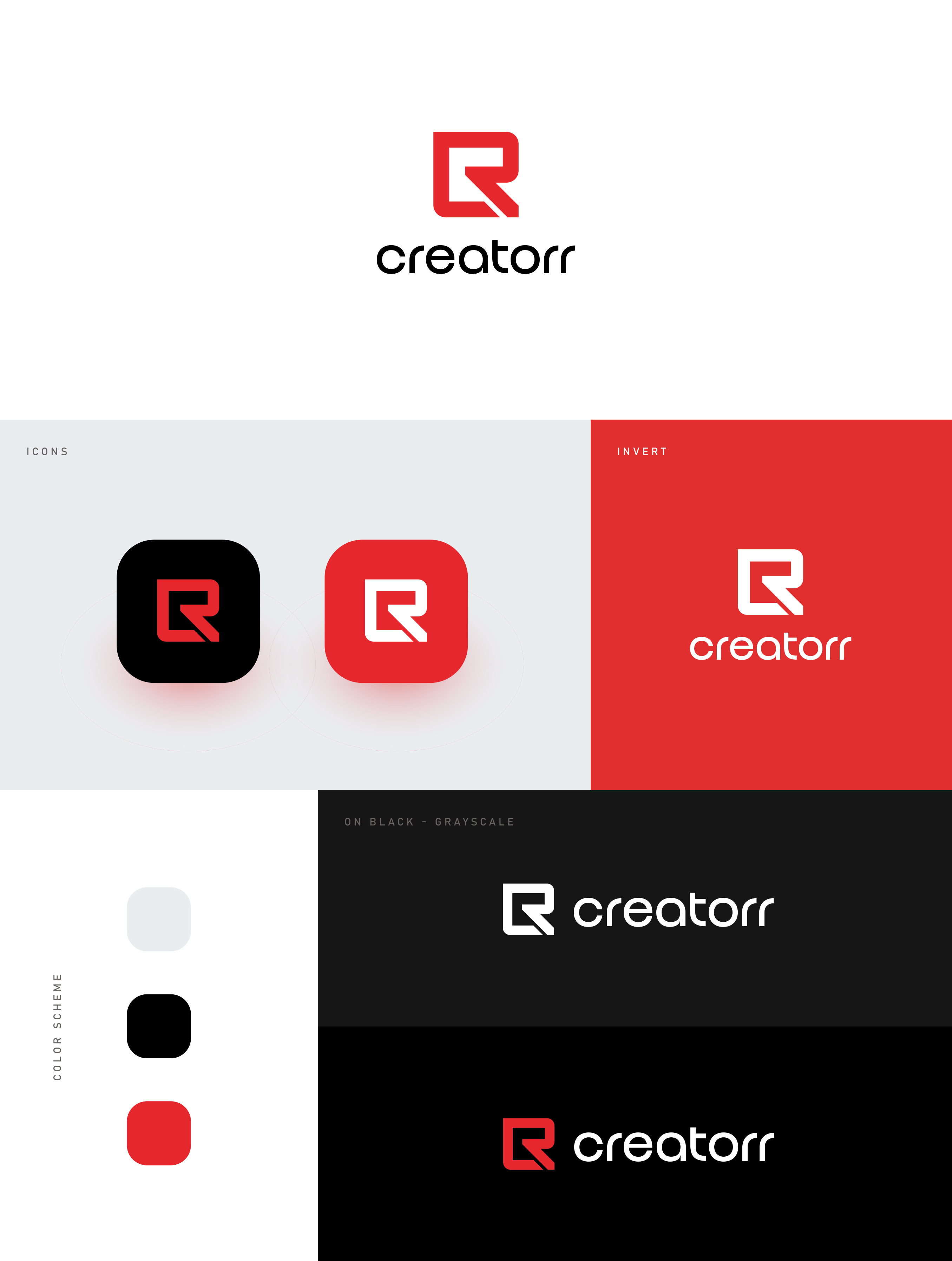 Modern & Minimal Logo Design For Creatorr brand identity branding graphic design logo design typography