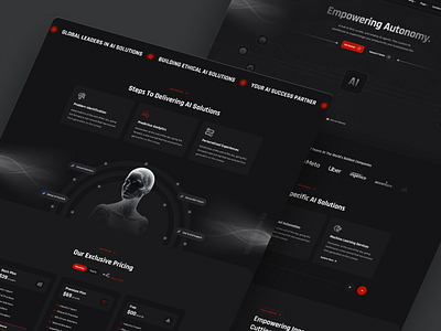 Responsive IT Service Website UI/UX Design ai ai agency company desing it 2025 it management it services it solutions it technology langing page modarn modarn agency portfolio saas technology ui website