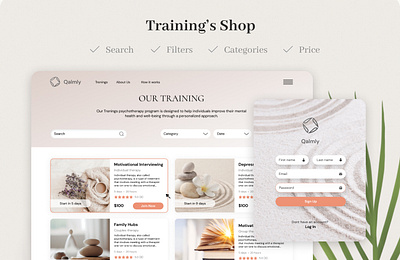 Training's Platform admin panel bubble bubble io bubble.io coaching dashboard design mindforapps no code order management search shop therapist therapy sessions trainings ui