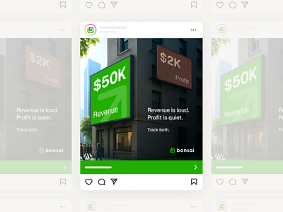 Bonsai - Social Media Ads ad design advertising content creation ecommerce facebook ads instagram ads paid media ppc design saas static ads