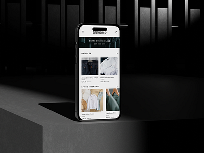 Outstanding – Elevated Apparel Shopping 👕 apparelshopping ecommercedesign fashionapp minimalistui style without the scroll fatigue uiux uxrefinement