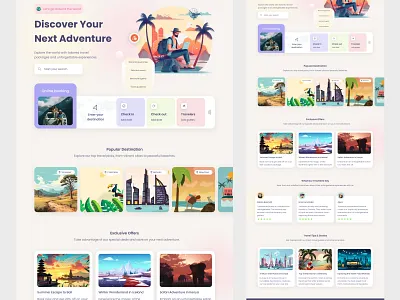 Travel Booking Site figma travel travel website ui web design