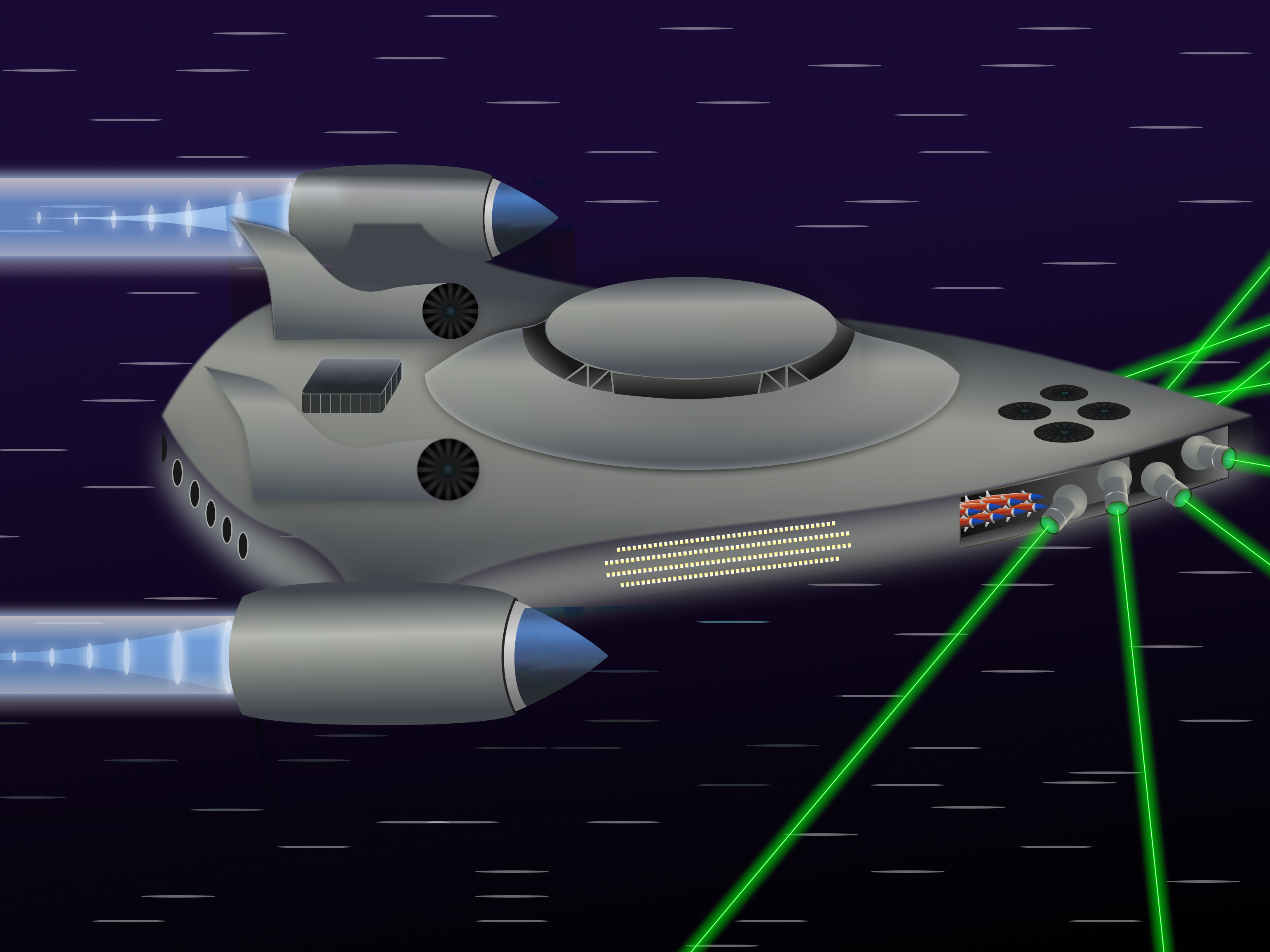 Starship U.S.S. Tenacity graphic design hyperdrive illustration lightspeed space spaceship star trek star wars starship