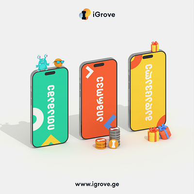 iGrove 3d blender graphic design mobileapp motion graphics