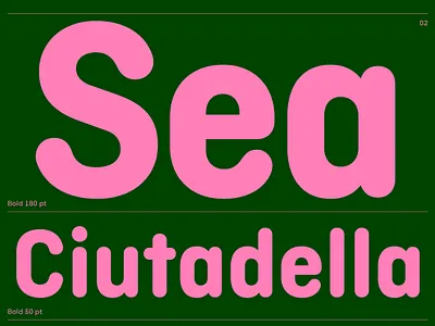 Ciutadella Rounded Typeface green