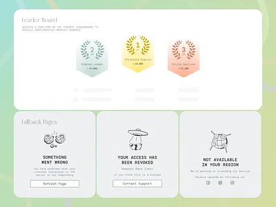 Fallback Pages board box branding cases design error fallback gambling graphic design illustration interface leader logo medals modals pages ui ux web