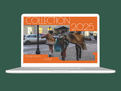 Collection 2025 — walk into imagination bold typography concept website creative direction digital fashion editorial design fashion website lookbook no code orange color tilda website visual storytelling web design
