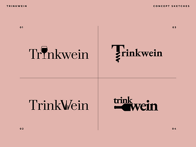 TrinkWein - Logo Concepts graphic design logo ui ux visual identity