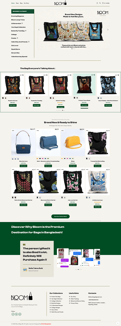 BloomBags — eCommerce Website Design ecommerce website design website design