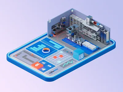 Smart Pest Control 3d control data design digital illustration infographic iot isometric lorawan netmore pest rat