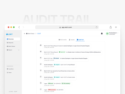 Audit Trail audit audit trail design graphic design history logger logs trail ui uiux ux