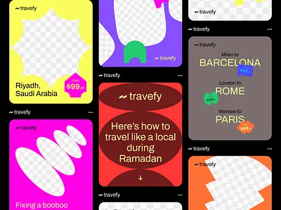 Travefy Social Media Templates vertical post templates