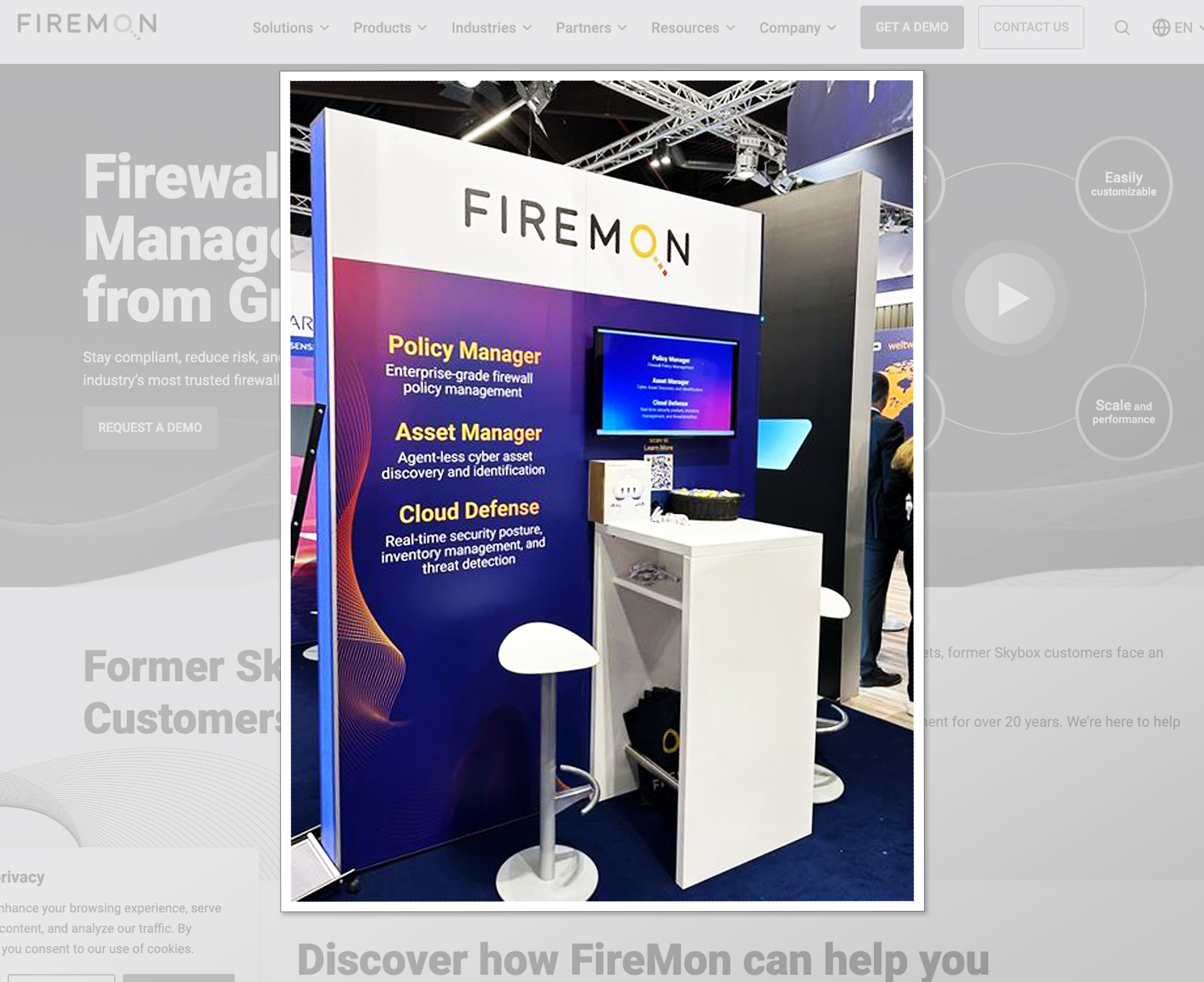 FireMon Small Event Booth booth branding design event graphic design illustration small booth