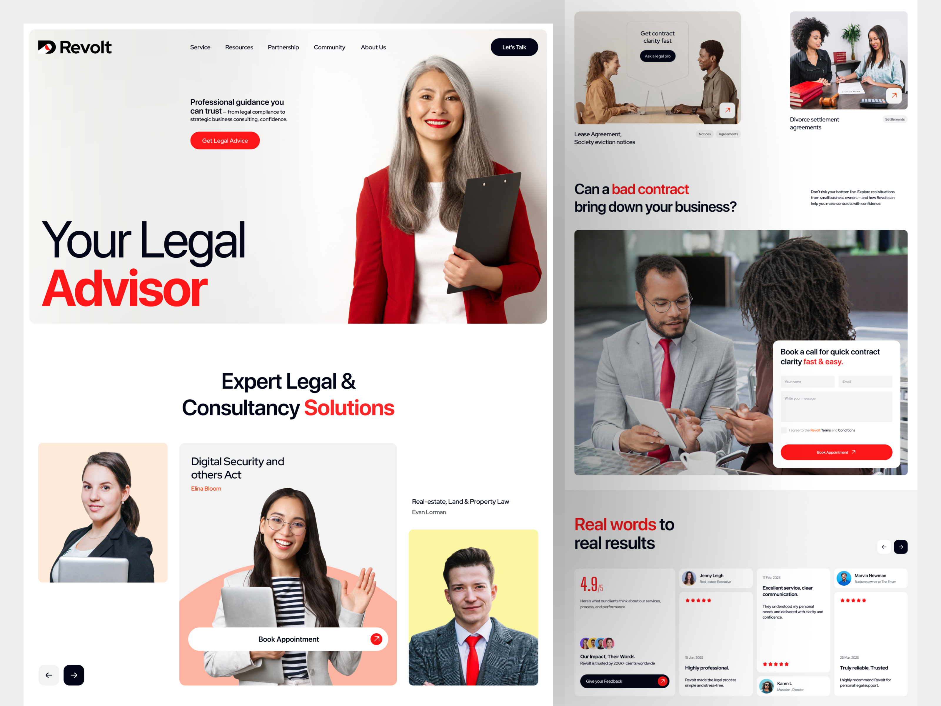 Revolt Lawyer Agency Website Design agency website branding business website consultant website homepage landingpage law firm website lawyer legal advisor newnoteworthy service website ui uiuxdesign user experience webdesign website website design website interface
