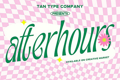 TAN - AFTERHOURS bold branding design font illustration modern retro serif tan afterhours vintage