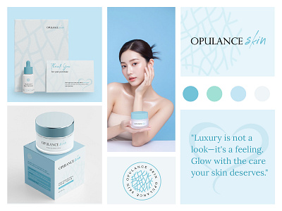 Opulance Skincare visual brand identity design beauty beauty branding brand identity branding cosmetics branding graphic design logo logomaker mariamnayma minimal packaging sabbatical beauty skincare visual identity women care