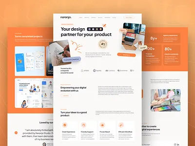 Naranja - Business & Agency Landing Page agensip clean company cta framer hero landing multi purpose pop product profile responsive section template trend ui ui design ux visitor website
