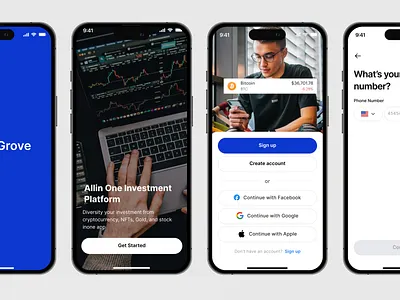Investments & Finance App app design crypto wallet design digital wallet fiat finance app invest investments iphone 16 mobile mobile app mobile app design ui valery che web design web3